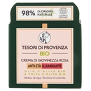 Tesori di Provenza Crema Viso Rosa Bio, Anti-età e Illuminante, 50 ml